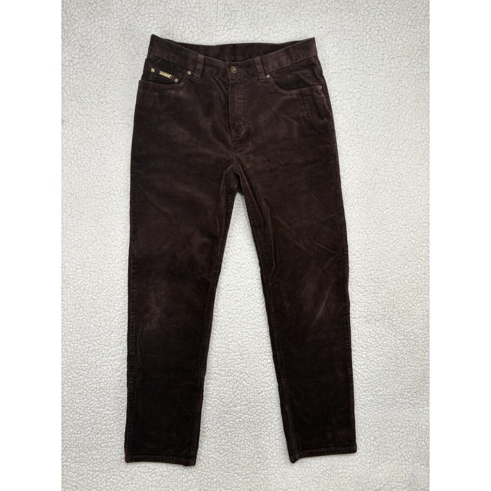 Lauren Ralph Lauren Dark Brown Straight Leg Corduroy Pants